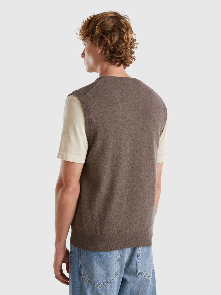 S/L V NECK SWEATER Men image number 2